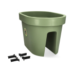 Ecken & Kanten Balkon plantenbak | Ecken & Kanten | 40 x 27 x 25 cm (Polypropyleen, Buiten, Groen) Y54201350 K170116481 - 2