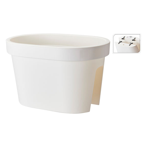 Ecken & Kanten Balkon plantenbak | Ecken & Kanten | 40 x 27 x 25 cm (Wit) Y54203110 K170116816 - 2