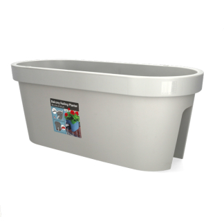Ecken & Kanten Balkon plantenbak | Ecken & Kanten | 59 x 25 x 25 centimeter (Grijs) Y54197860 K170116472