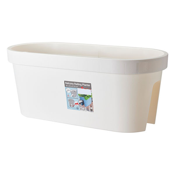 Ecken & Kanten Balkon plantenbak | Ecken & Kanten | 59 x 25 x 25 cm (Wit) Y54203120 K170116817 - 1