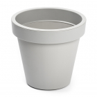 Bloempot | Ecken & Kanten | Ø 20 cm (Kunststof, Binnen/Buiten, Grijs)