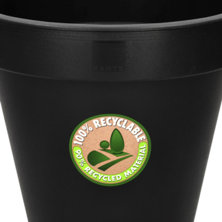 Ecken & Kanten Bloempot | Ecken & Kanten | Ø 25 cm (Kunststof, Binnen/Buiten, Antraciet) Y54199420 K170116463 - 2