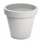 Bloempot | Ecken & Kanten | Ø 30 cm (Kunststof, Binnen/Buiten, Grijs)