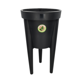 Ecken & Kanten Bloempot | Ecken & Kanten | Ø 34 cm (Op poten, Kunststof, Binnen/Buiten, Antraciet) Y54201800 K170105350