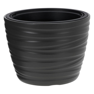 Ecken & Kanten Bloempot | Ecken & Kanten | Ø 37.5 x 28 cm (Polypropyleen, Binnen/Buiten, Donkergrijs) Y89300710 K170116821 - 1