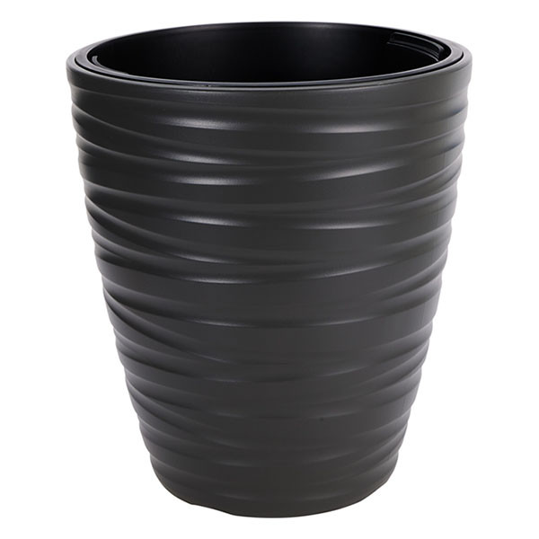 Ecken & Kanten Bloempot | Ecken & Kanten | Ø 37.5 x 42 cm (Polypropyleen, Binnen/Buiten, Donkergrijs) Y89300860 K170116823 - 1
