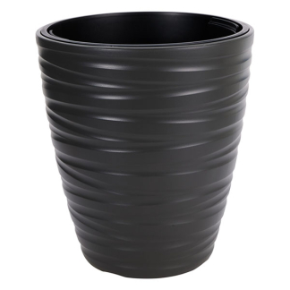 Ecken & Kanten Bloempot | Ecken & Kanten | Ø 37.5 x 42 cm (Polypropyleen, Binnen/Buiten, Donkergrijs) Y89300860 K170116823 - 1