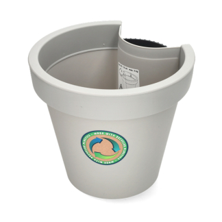 Ecken & Kanten Regenpijp bloempot | Ecken & Kanten | Ø 23.5 centimeter (Antislip, Kunststof, Grijs) Y54197820 K170116473