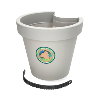 Ecken & Kanten Regenpijp bloempot | Ecken & Kanten | Ø 23.5 centimeter (Antislip, Kunststof, Grijs) Y54197820 K170116473 - 2