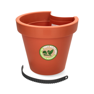 Ecken & Kanten Regenpijp bloempot | Ecken & Kanten | Ø 23.5 centimeter (Antislip, Kunststof, Terracotta) Y54199700 K170116494 - 2