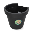 Regenpijp bloempot | Ecken & Kanten | Ø 23.5 cm (Antislip, Kunststof, Antraciet)