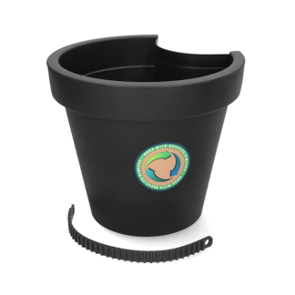 Ecken & Kanten Regenpijp bloempot | Ecken & Kanten | Ø 23.5 cm (Antislip, Kunststof, Antraciet) Y54199510 K170116467 - 2