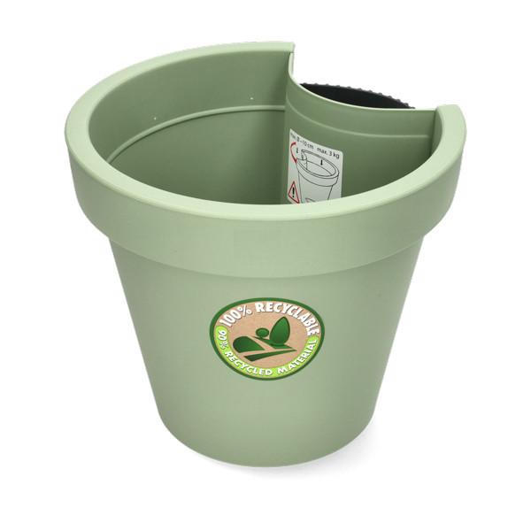 Ecken & Kanten Regenpijp bloempot | Ecken & Kanten | Ø 23.5 cm (Antislip, Kunststof, Groen) Y54201310 K170116483 - 1