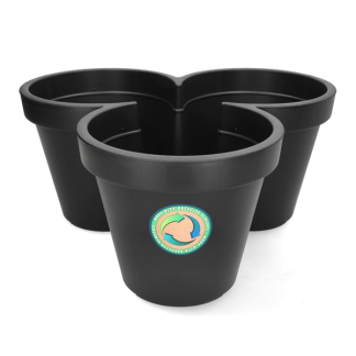 Ecken & Kanten Stapelbare bloempot | Ecken & Kanten | 41.5 x 44 x 20 centimeter (Antraciet, 3 voudig, Kunststof) Y54199540 K170116469 - 1