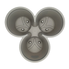 Ecken & Kanten Stapelbare bloempot | Ecken & Kanten | 41.5 x 44 x 20 centimeter (Grijs, 3 voudig, Kunststof) Y54197800 K170116474 - 2