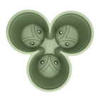 Ecken & Kanten Stapelbare bloempot | Ecken & Kanten | 41.5 x 44 x 20 centimeter (Groen, 3 voudig, Kunststof) Y54199990 K170116485 - 2