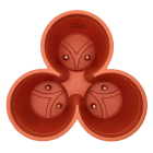 Ecken & Kanten Stapelbare bloempot | Ecken & Kanten | 41.5 x 44 x 20 centimeter (Terracotta, 3 voudig, Kunststof) Y54199680 K170116496 - 2