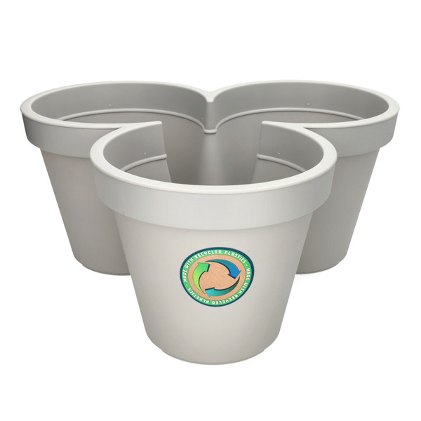 Ecken & Kanten Stapelbare bloempot | Ecken & Kanten | 41.5 x 44 x 20 cm (Kunststof, 3-voudig, Grijs) Y54197800 K170116474 - 1