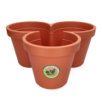 Ecken & Kanten Stapelbare bloempot | Ecken & Kanten | 41.5 x 44 x 20 cm (Terracotta, 3 voudig, Kunststof) Y54199680 K170116496 - 1