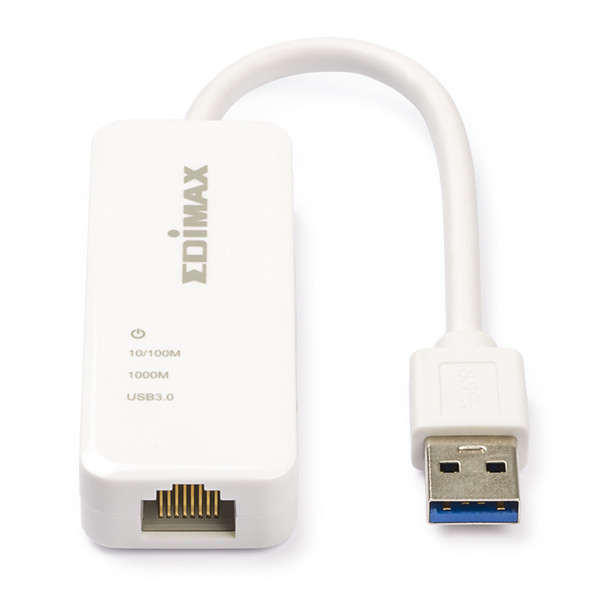 Netwerkadapter Usb A Naar Rj45 Edimax Usb 3 0 1 Gbps Wit Edimax Kabelshop Nl