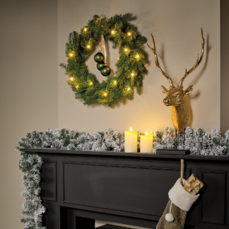 Everlands Guirlande | Everlands | 2.7 meter (50 leds , Besneeuwd, Timer, Batterijen, Binnen) 680480 K150303041 - 4