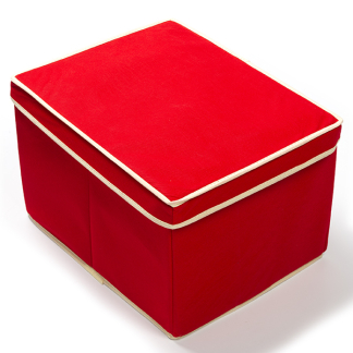 Everlands Kerstballen opbergbox | Everlands | 30.5 x 39 x 25 cm (Rood, Opvouwbaar) 685211 K151000748 - 2