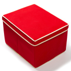 Everlands Kerstballen opbergbox | Everlands | 30.5 x 39 x 25 cm (Rood, Opvouwbaar) 685211 K151000748 - 2