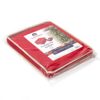 Everlands Kerstballen opbergbox | Everlands | 30.5 x 39 x 25 cm (Rood, Opvouwbaar) 685211 K151000748 - 3