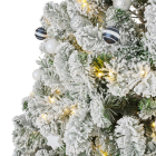 Everlands Kerstboom set | 1.5 meter (170 LEDs, Besneeuwd, Piek, Slingers, Kerstballen, Binnen, Wit/Zilver/Blauw) 687029 K150302969 - 3