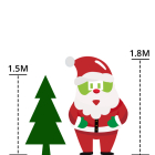 Everlands Kerstboom set | 1.5 meter (170 LEDs, Piek, Slingers, Kerstballen, Binnen, Rood/Wit/Zilver) 687028 K150302966 - 4