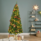 Everlands Kerstboom set | 2.1 meter (180 leds, Slingers, Kerstballen, Binnen, Rood/Goud) 670223 K150304022 - 7