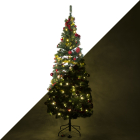 Everlands Kerstboom set | 2.1 meter (180 leds, Slingers, Kerstballen, Binnen, Rood/Goud) 670223 K150304022 - 1