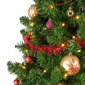 Everlands Kerstboom set | Everlands | 1.8 meter (260 leds, Piek, Slingers, Kerstballen, Binnen, Rood/Goud) 687022 K150302964 - 3