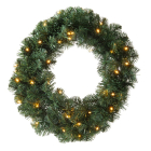 Everlands Kerstdecoratie set (Krans, Guirlande, 2x Kunstboom, LED, Timer, Buiten) 680371 K150302958 - 3