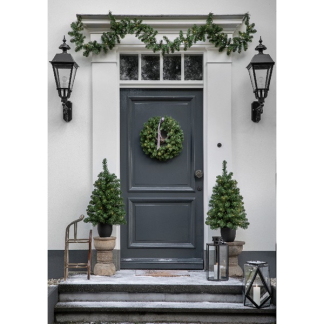 Everlands Kerstdecoratie set (Krans, Guirlande, 2x Kunstboom, led, Timer, Buiten) 680371 K150302958 - 5