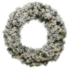 Everlands Kerstkrans | Everlands | Ø 50 cm (40 leds, Besneeuwd, Timer, Batterijen, Binnen) 680475 K151000155 - 2