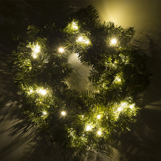 Everlands Kerstkrans | Everlands | Ø 50 cm (40 leds, Timer, Batterijen, Binnen/Buiten) 690061 K151000178 - 3