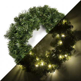 Everlands Kerstkrans | Everlands | Ø 60 cm (50 leds, Timer, Batterijen, Binnen/Buiten) 690062 K151000179 - 1