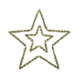 Everlands Kerstster met verlichting | 78 x 78 cm (100 leds, Timer, Batterij, Binnen) 683104 K151000157 - 2