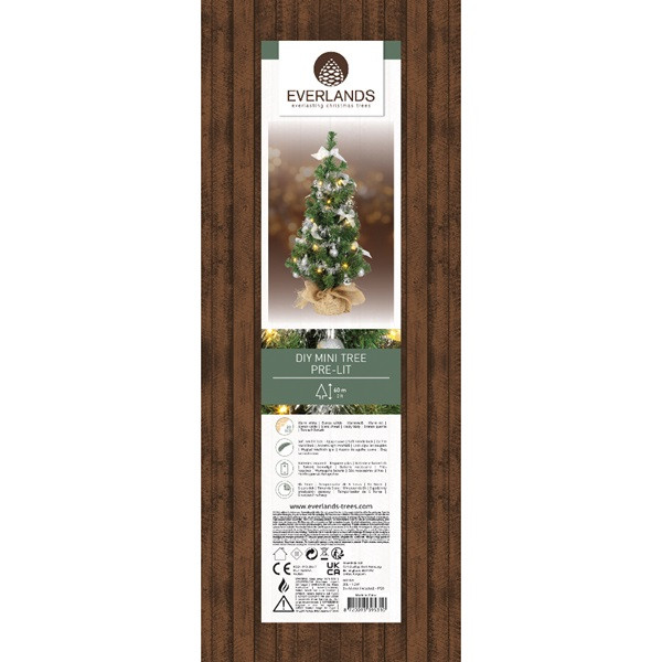 Everlands Kunstkerstboom | Everlands | 60 cm (20 leds, Decoratie, Timer, Batterijen, Binnen) 680385 K151000147 - 3
