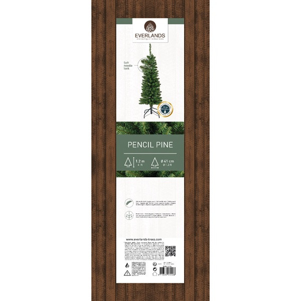 Everlands Kunstkerstboom | Everlands | Pencil Pine | 1.2 meter (210 Tips, PVC) 680059 K151000140 - 6