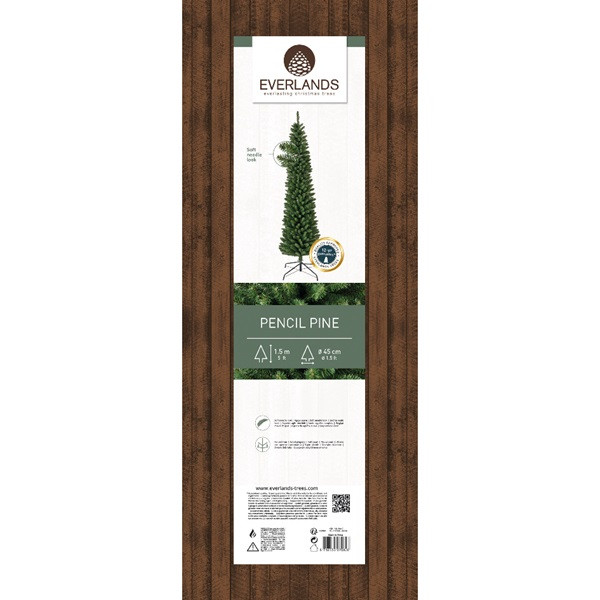 Everlands Kunstkerstboom | Everlands | Pencil Pine | 1.5 meter (323 Tips, PVC) 680060 K151000141 - 6
