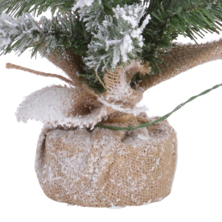 Everlands Kunstkerstboom met sneeuw | 45 centimeter (10 LEDs, Timer, Binnen) 680003 K150302950 - 