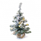 Kunstkerstboom met sneeuw | 45 centimeter (10 LEDs, Timer, Binnen)