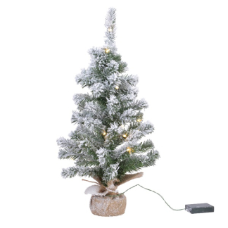 Everlands Kunstkerstboom met sneeuw | 45 centimeter (10 leds, Timer, Binnen) 680003 K150302950 - 2
