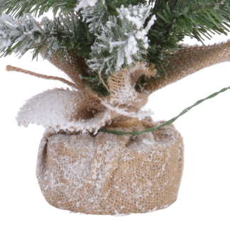 Everlands Kunstkerstboom met sneeuw | 45 centimeter (10 leds, Timer, Binnen) 680003 K150302950 - 4