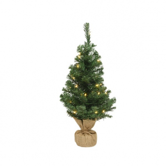 Everlands Kunstkerstboom met verlichting | 90 centimeter (50 leds, Timer, Binnen) 680197 K150302957 - 1