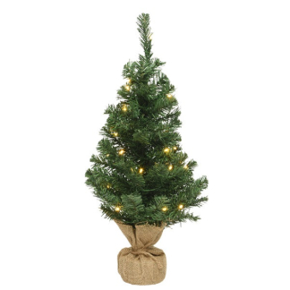 Everlands Kunstkerstboom met verlichting | 90 centimeter (50 leds, Timer, Binnen) 680197 K150302957 - 2