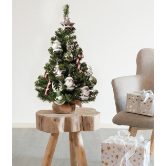 Everlands Kunstkerstboom met versiering | 60 centimeter (10 hangers, Binnen, Groen/Multikleur) 683331 K150302961 - 