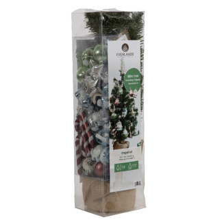 Everlands Kunstkerstboom met versiering | 75 centimeter (20 hangers, Binnen, Groen/Multikleur) 683332 K150302962 - 8